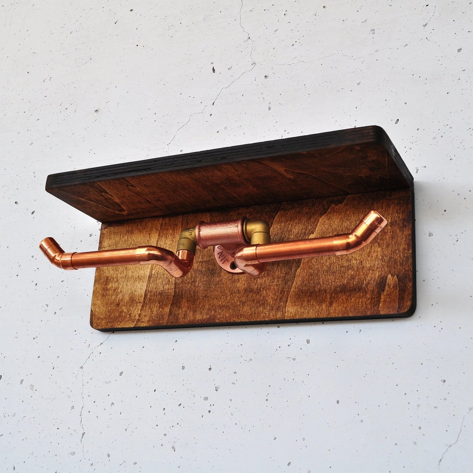 Raft muri me tub, ngjyrë arre dhe ari rozë, Skye Decor, Cop055