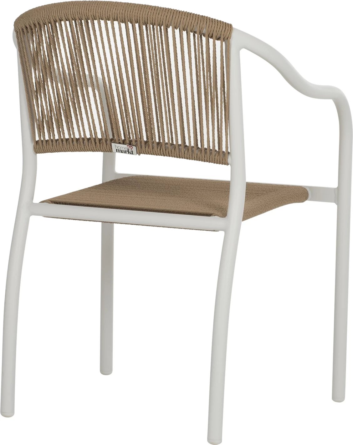 Karrige alumini e bardhë me PE rattan FH5856.01 57x63x80Hcm
