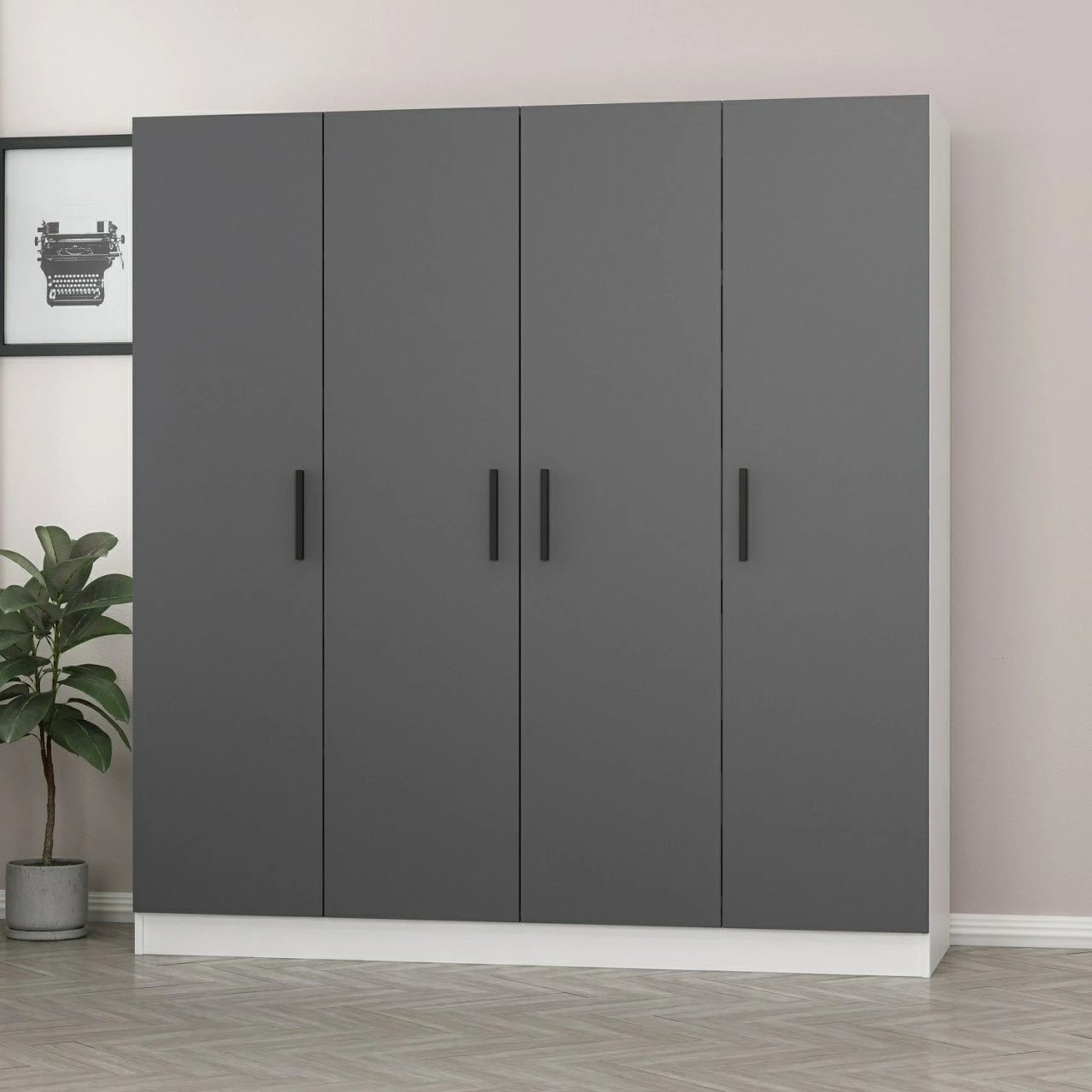 Dollap Skye Decor, ngjyrë antracit, 180x210x52cm, 5051