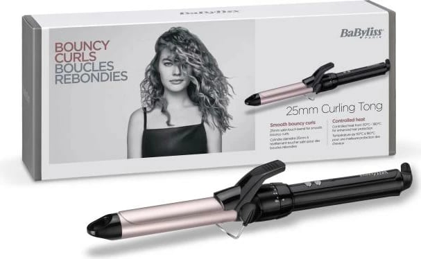 Mashë për kaçurrela, BaByliss C325E Pro 180 25mm, e zezë/ari