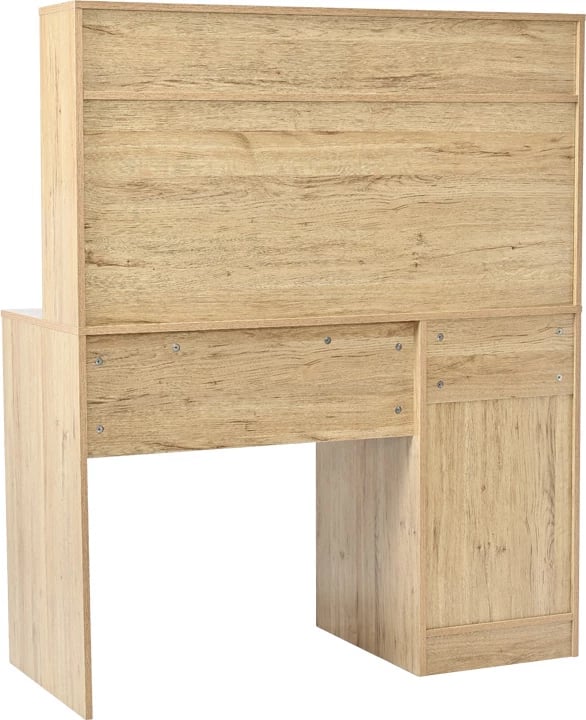 Tavolinë zyre me raft Secreta, ngjyrë lisi, 110x50x135cm