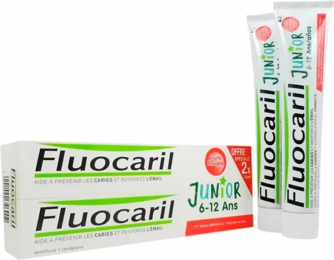 Pasta dhëmbësh Fluocaril Junior Red Fruits 2x75ml