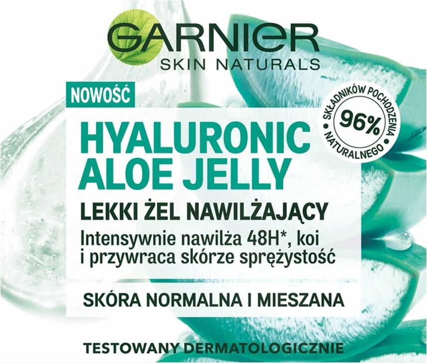 Gel hidratues për fytyrë Garnier Hyaluronic Aloe Jelly për femra, 50ml