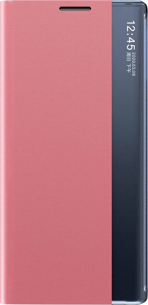 Mbështjellës Hurtel New Sleep Case me kapak dhe qëndrim, për Samsung Galaxy S25 Edge, Rozë