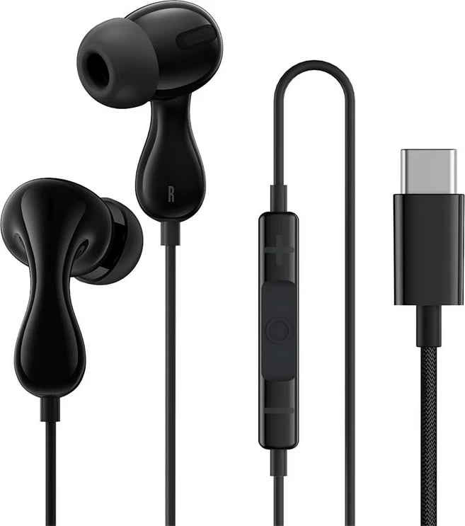 Kufje Baseus Encok CZ20, me kabllo, për thirrje/muzikë, USB Type-C, Zezë