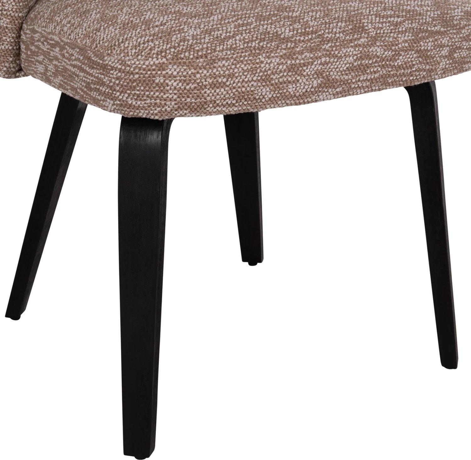 Karrige ngrënieje Dekker, dru i zi, stof kafe, FH18249.03, 50x60x80cm