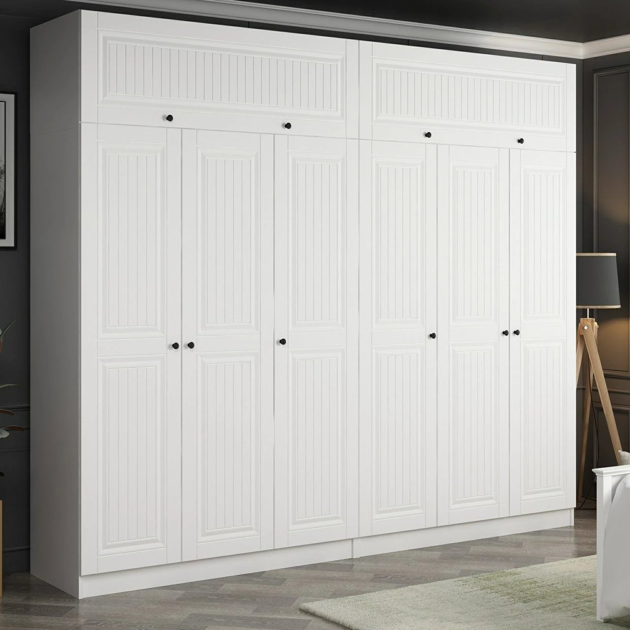 Dollap Skye Decor, i bardhë, 270x235x52 cm, 10 pjesë