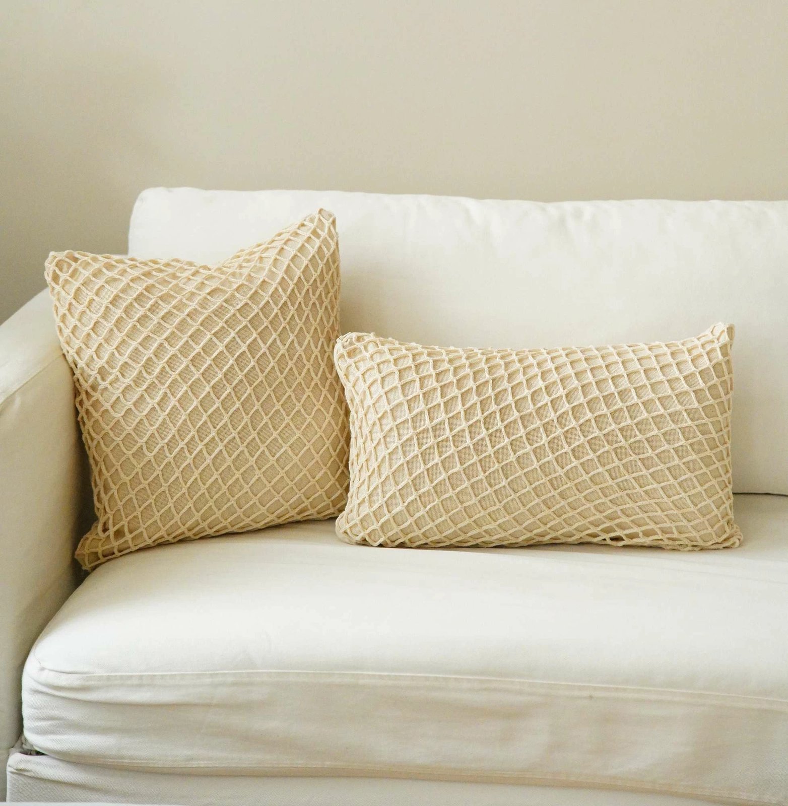 Jastëk mbulesë, ngjyrë bezhë, Evila Originals, KET003, 43x43cm