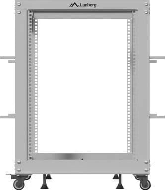 raft i hapur serverik Lanberg OR01-6115-S 19 inç 15U 600x600 me thellësi të rregullueshme 576-1033 mm ngarkesë 600 kg gri RAL 7035