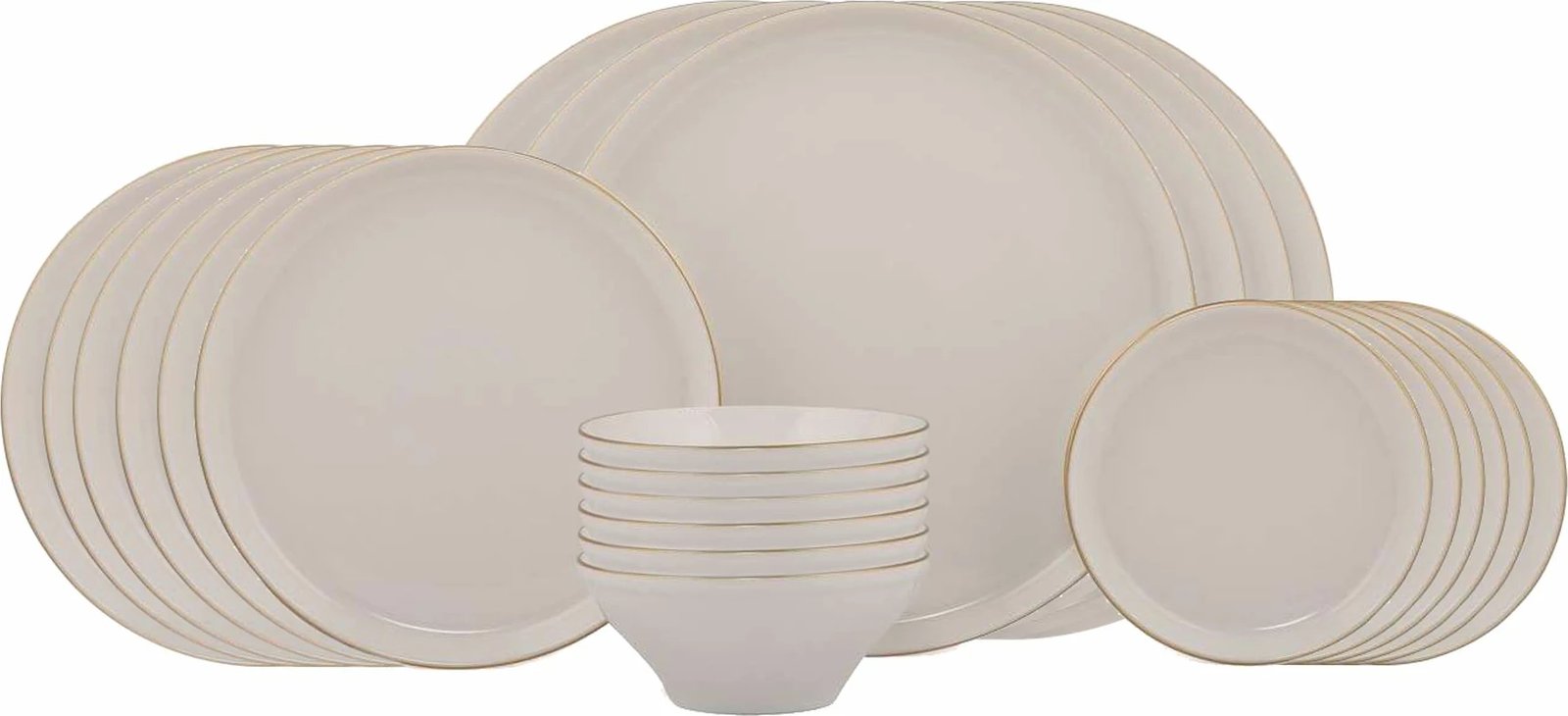 Set enësh për drekë (16 copë), Hermia Concept, RGBSBLB16YS30GD