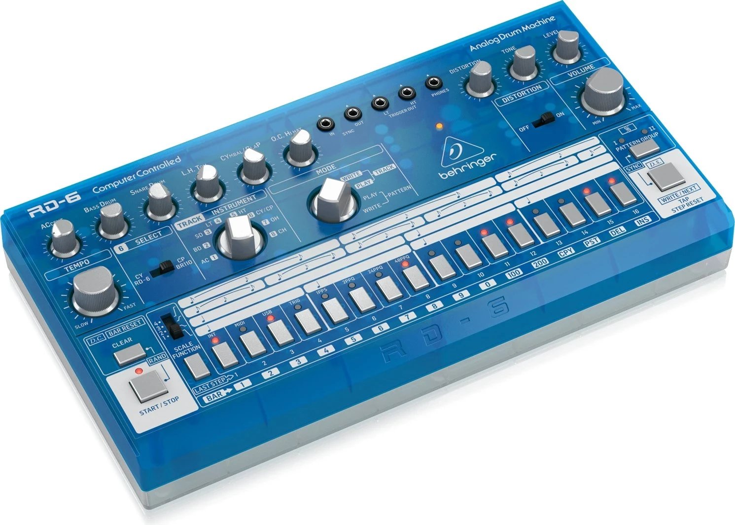 Makineri ritmi Behringer RD-6-BB, Elektronike, Blu Makineri ritmi Behringer RD-6-BB, Elektronike, Blu