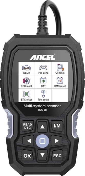 Skaner diagnostikues Ancel BZ700 OBD2 për makina, LCD 2.8", për Mercedes-Benz/Sprinter/Smart, i zi