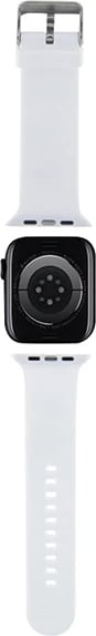 Rrip silikoni për Apple Watch Karl Lagerfeld 3D Rubber Karl Head, i bardhë