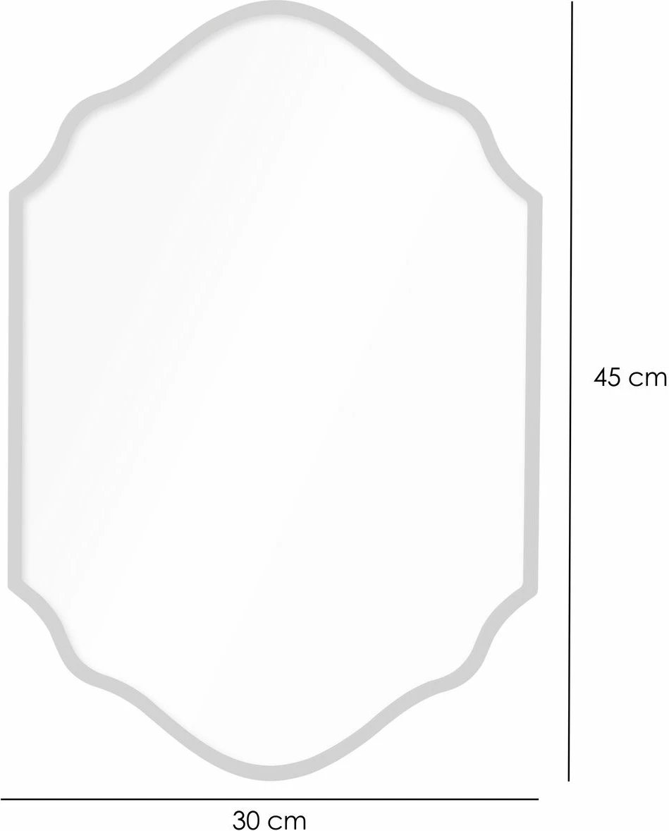 Pasqyrë dekorative, Skye Decor, Starlit, 30x45cm, e zezë