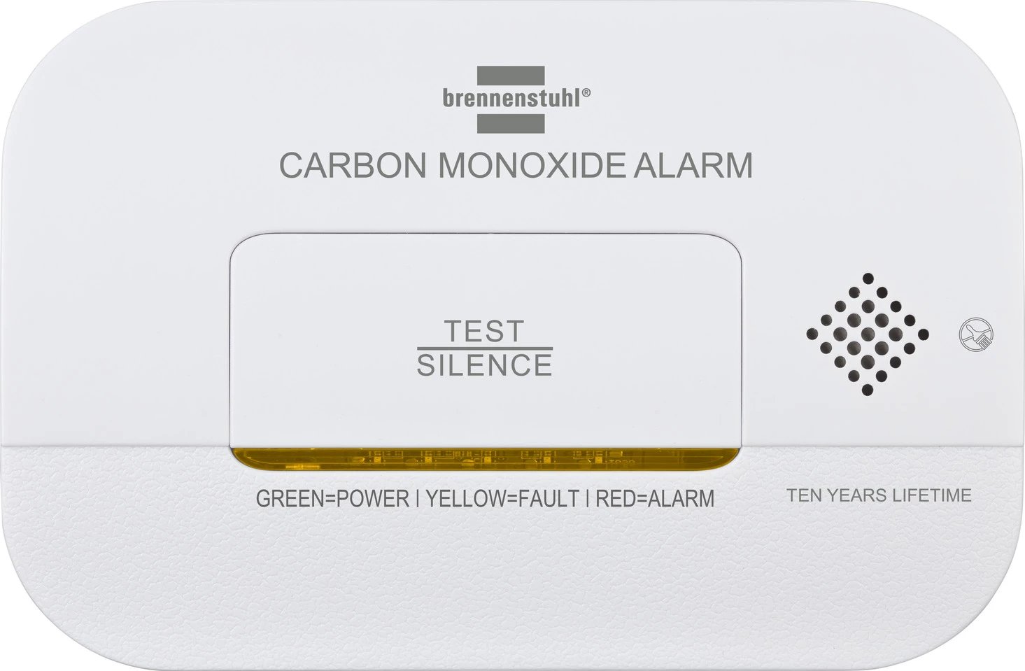 Detektor monoksidi Brennenstuhl CM A 3030 me alarm dhe LED, i bardhë