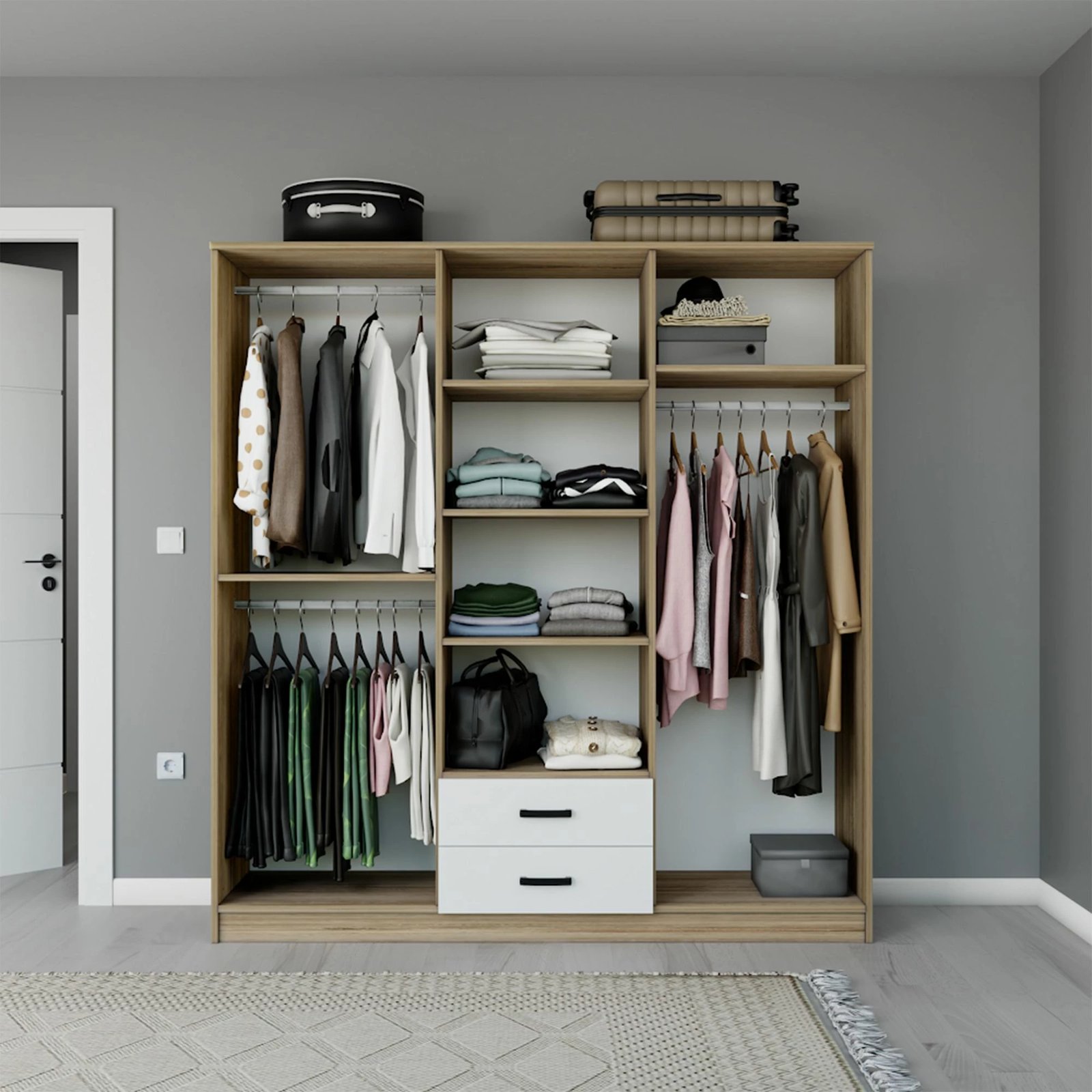 Dollap rrobash Skye Decor, Yaman 1600-75, ngjyrë arre e çelët