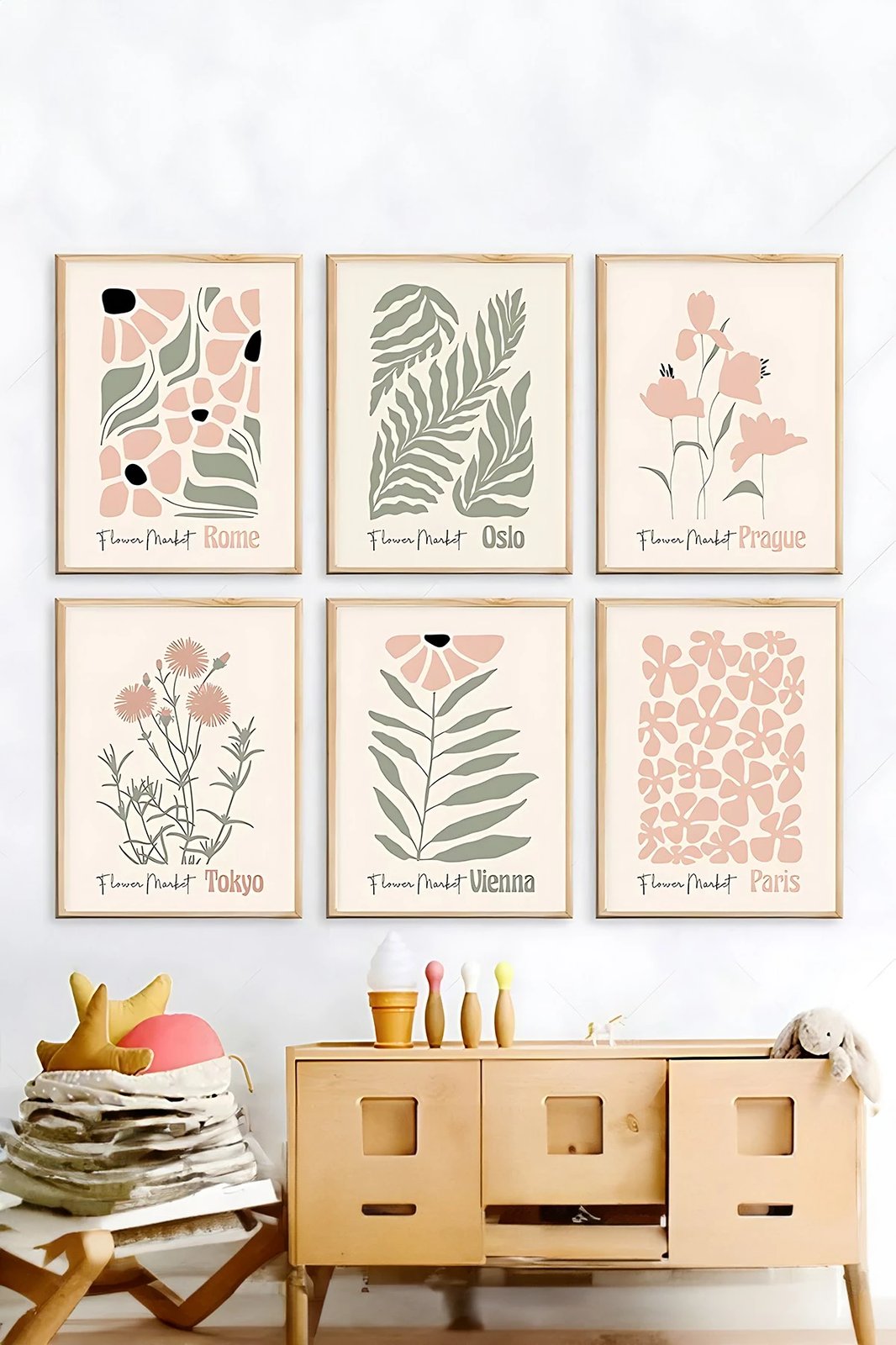 Pikturë dekorative me kornizë (6 copë), Wallity, Artsycllct14