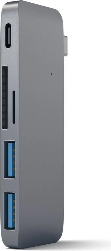 USB Hub Satechi ST-TCUP, Type-C, SD, Alumini, Gri