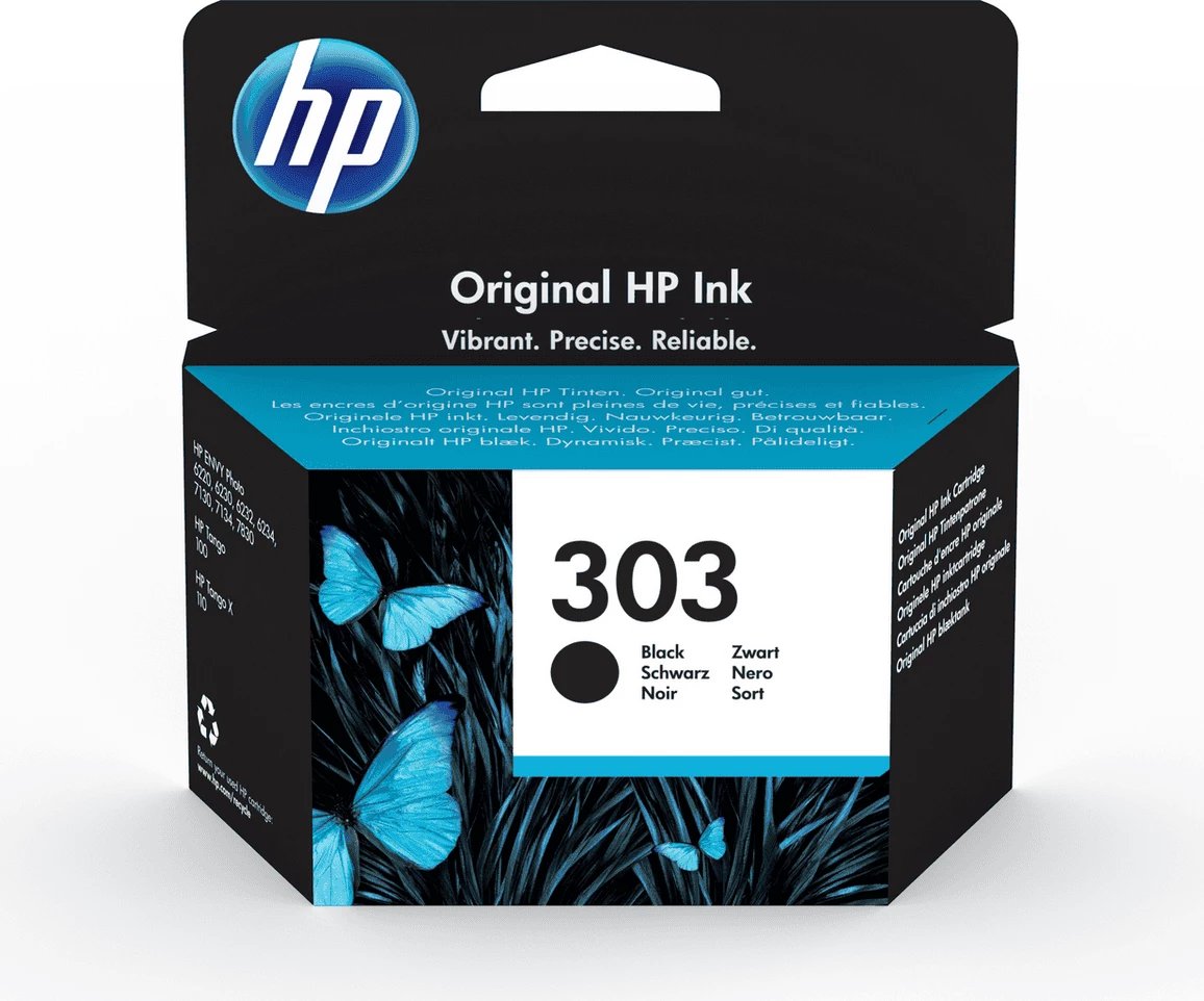 Kartush bojë, HP, 303 (T6N02AE), 4 ml, rendiment 200 faqe, i zi