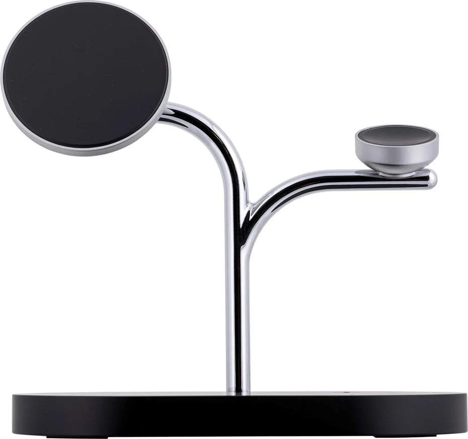 Karikues wireless Samsung GP-PWU024WIABW, për smartwatch, celular, kufje, 15W, USB Type-C, zi/argjendtë