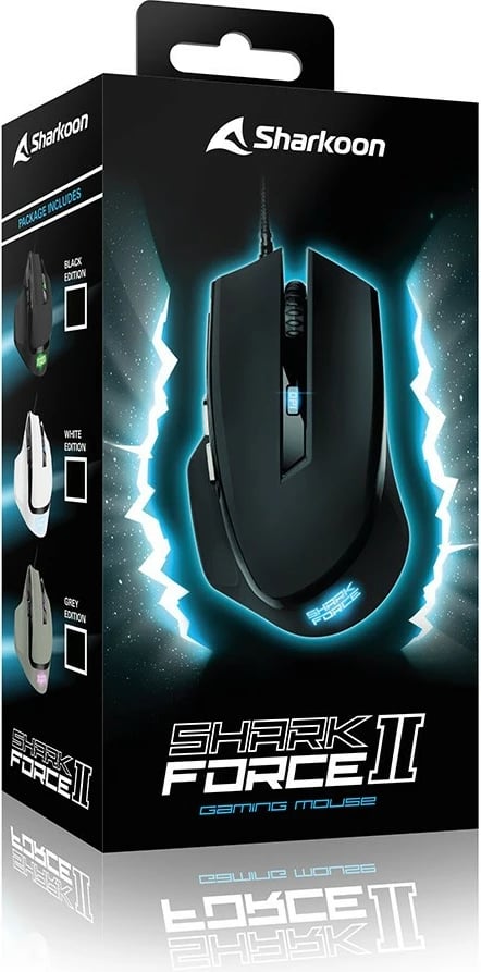 Maus Sharkoon SHARK Force II, Optik, USB Type-A, 4200 DPI, Zi