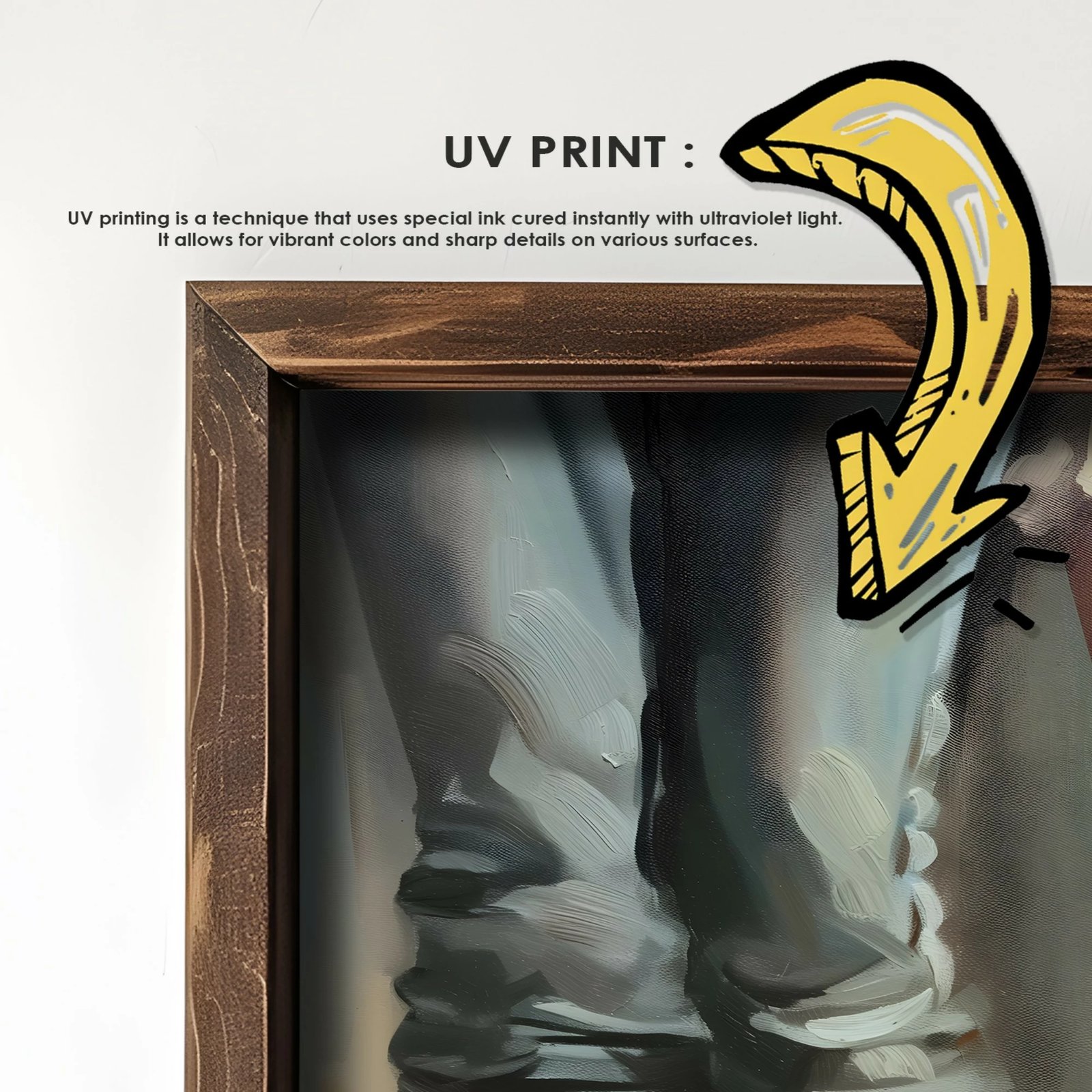 Pikturë dekorative me kornizë MDF, shumëngjyrëshe, Wallity, GE097-L