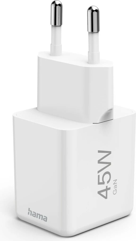 Karikues muri Hama Supermini 45W GaN, USB-C, Bardhë