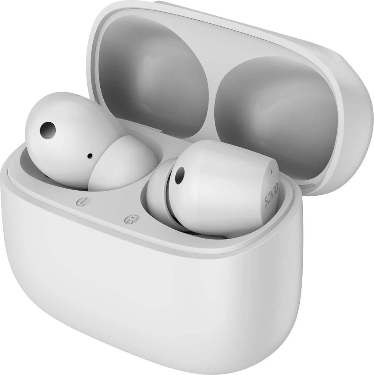 Celular Savio TWS ANC-101, me ANC dhe rast ngarkimi, të bardha