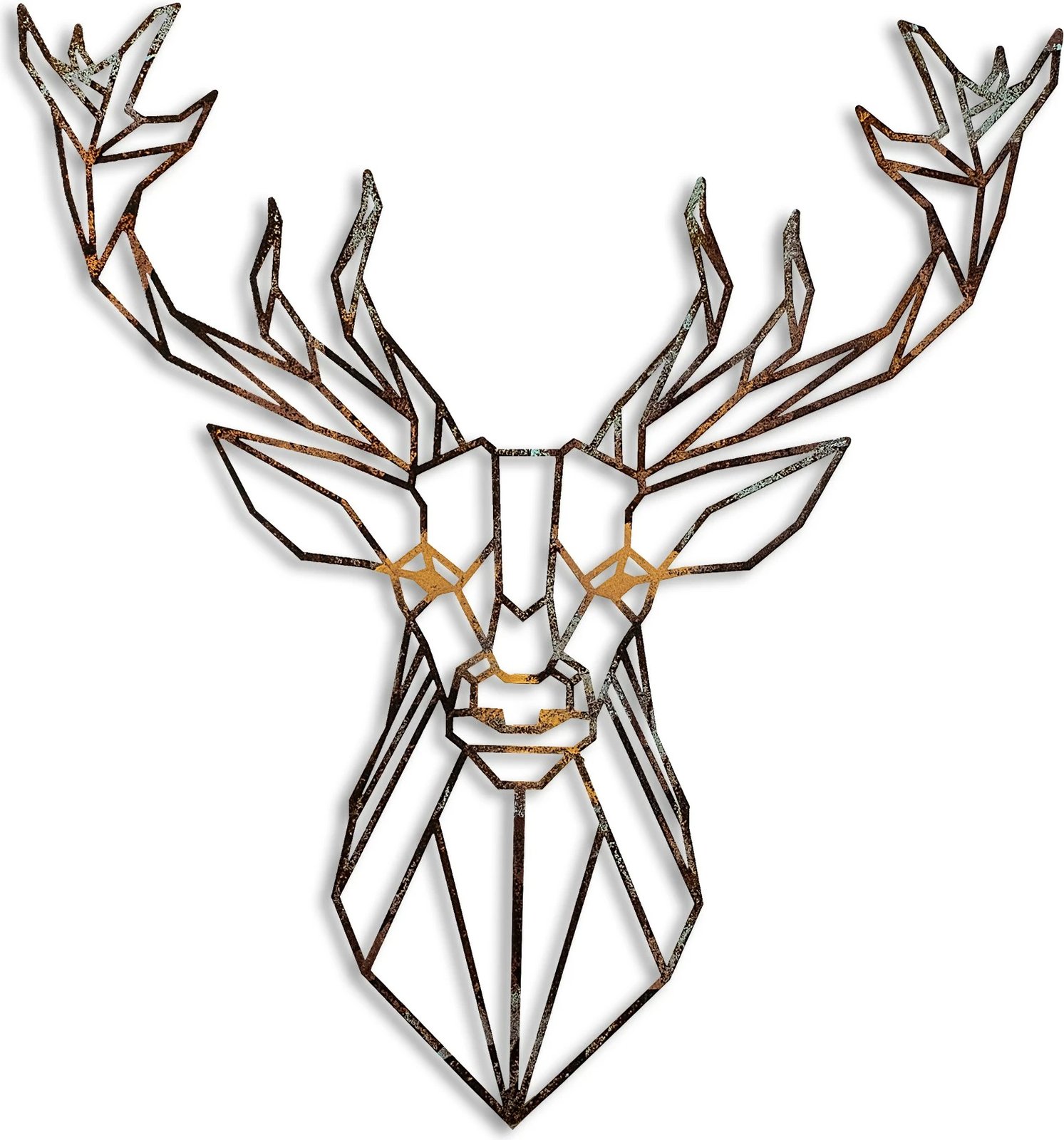 Aksesor dekorativ metalik për mur, Wallity, dreri, shumëngjyrësh