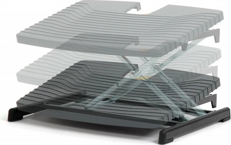 Mbështetëse këmbësh BakkerElkhuizen Pro 959, rregullim 6-37cm, gri Mbështetëse këmbësh BakkerElkhuizen Pro 959, rregullim 6-37cm, gri