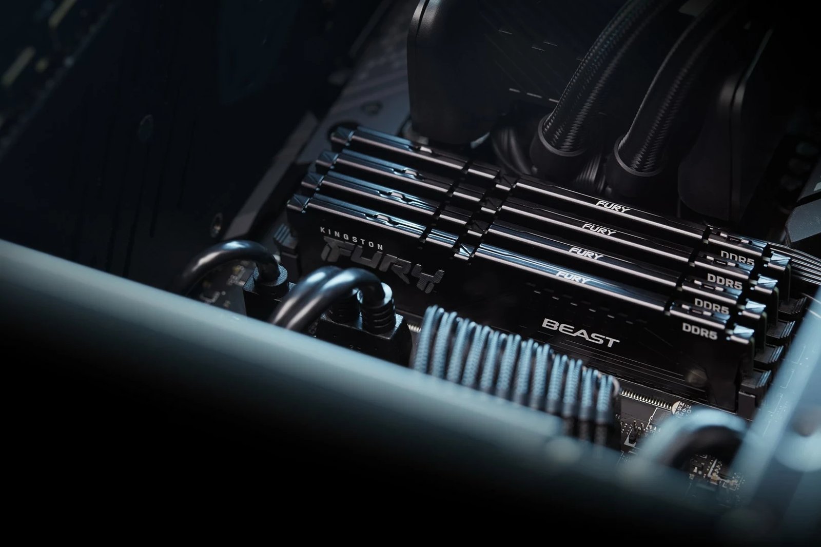 RAM Memorje Kingston FURY Beast, 128GB (2x64GB), DDR5, 5600MT/s, CL36, me heatsink, E zezë