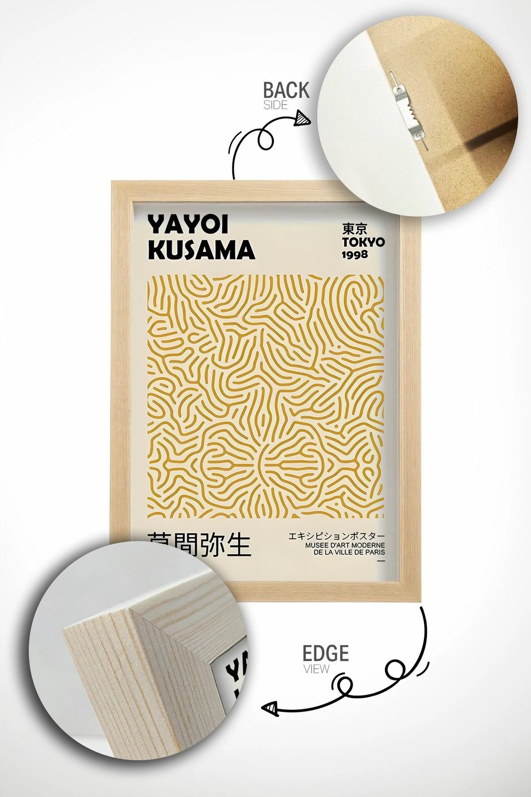 Set pikturash dekorative me kornizë, shumëngjyrëshe, 6 copë, Artsycllct9