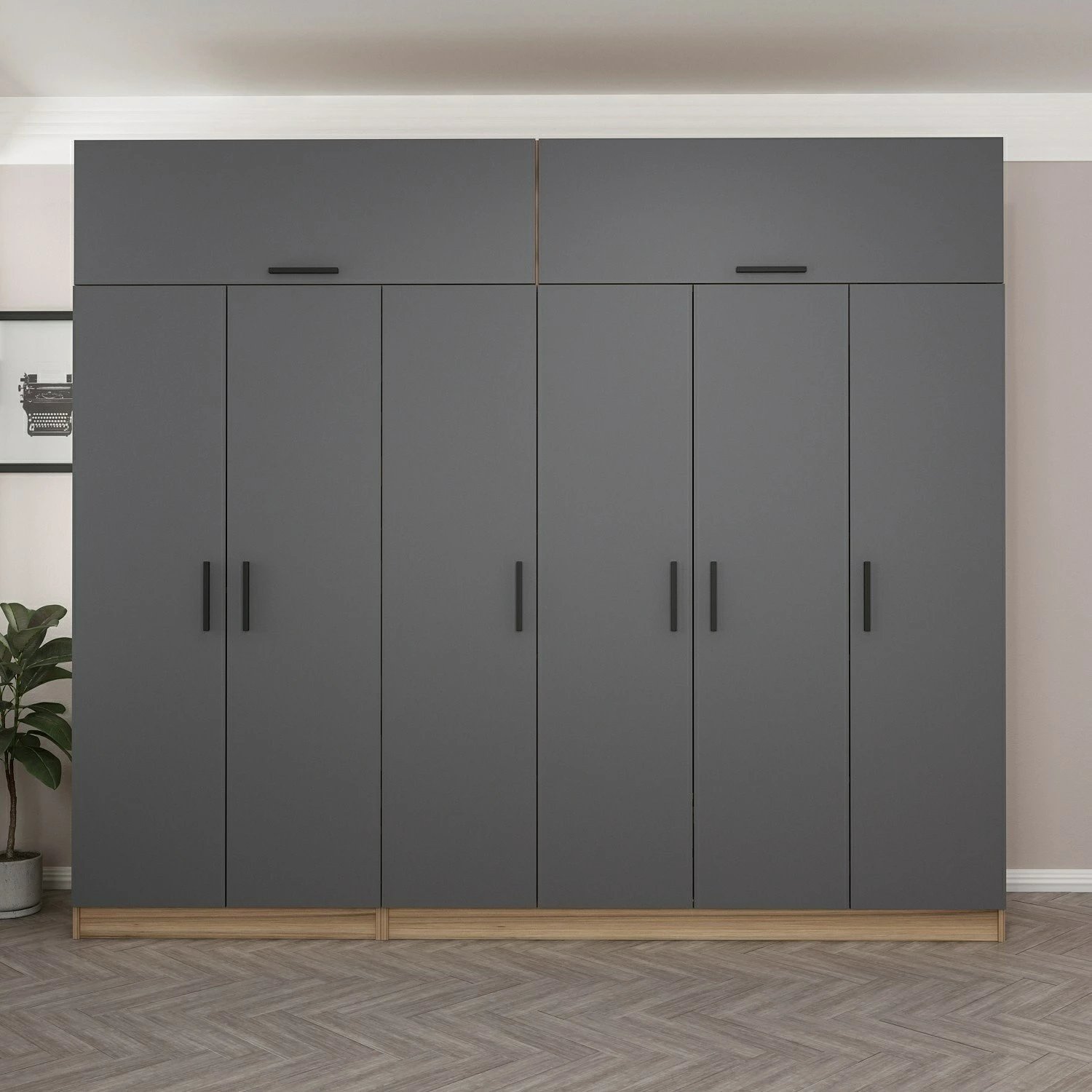 Dollap Skye Decor, ngjyrë antracit, Kale - 7720