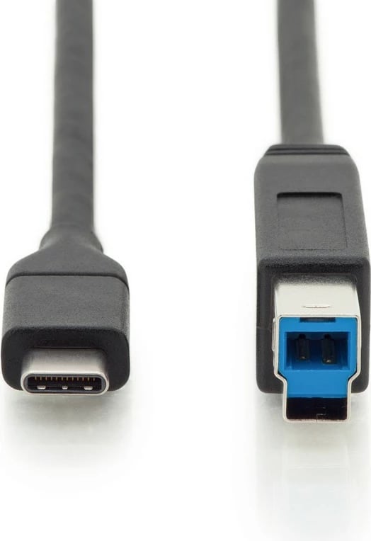 Kabllo USB 3.0 Digitus AK-300149-018-S, Type-C në Type-B, 1.8m, e zezë