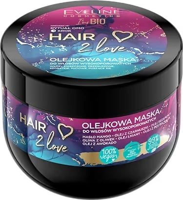 Maskë për flokë Eveline Cosmetics Hair 2 Love Oil për femra, 300ml