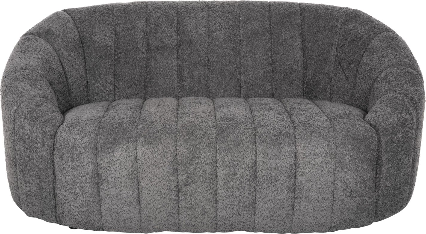 Divan dy vendesh MOBY FH9595.01, pëlhurë boucle gri, 145x82x67H cm