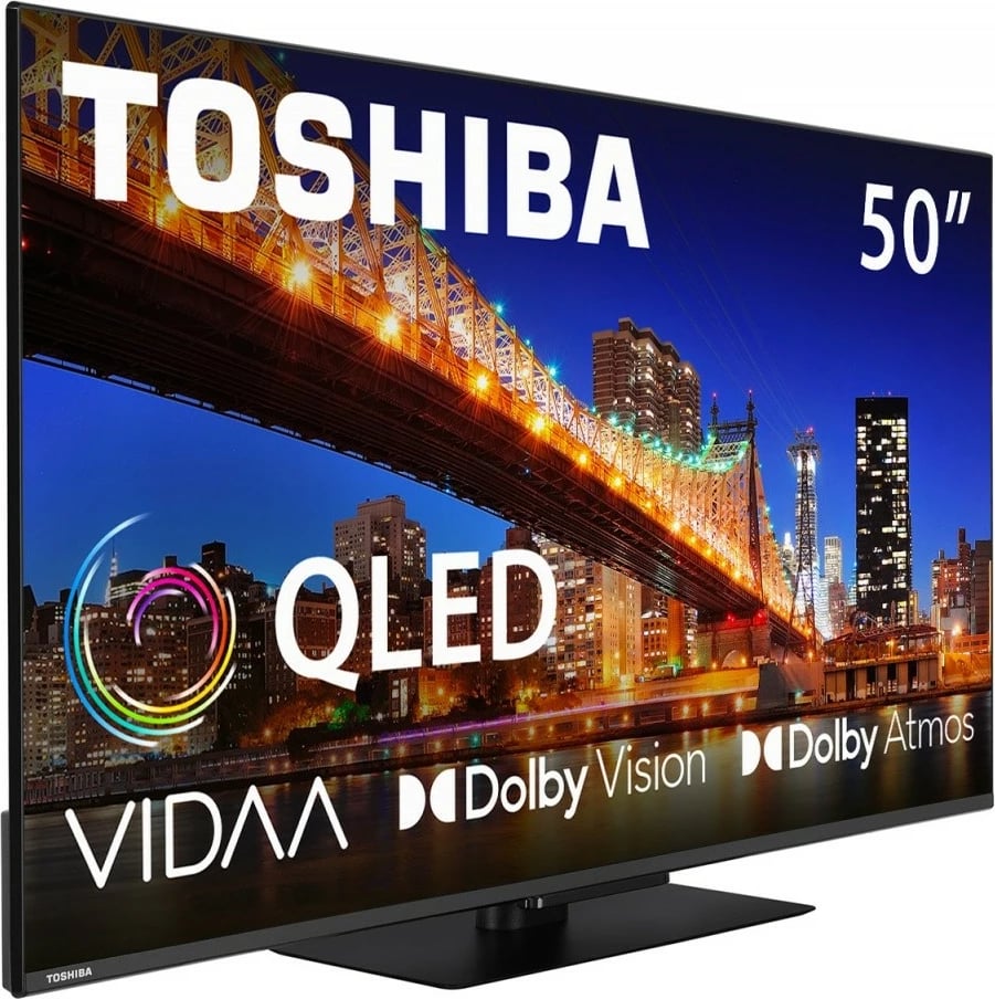Televizor QLED Toshiba 50QV3F63DG, 50 inç, Ultra HD 4K, Smart TV, i zi