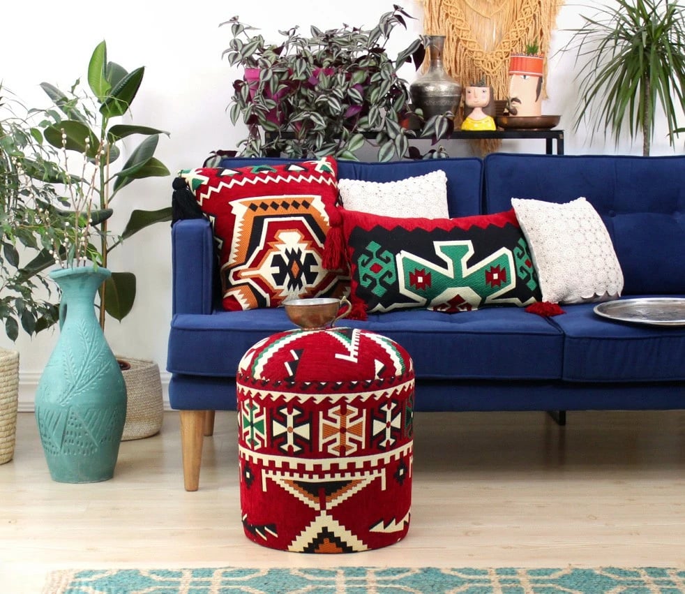 Puf oriental Atelier del Sofa, Bozok v3, shumëngjyrësh