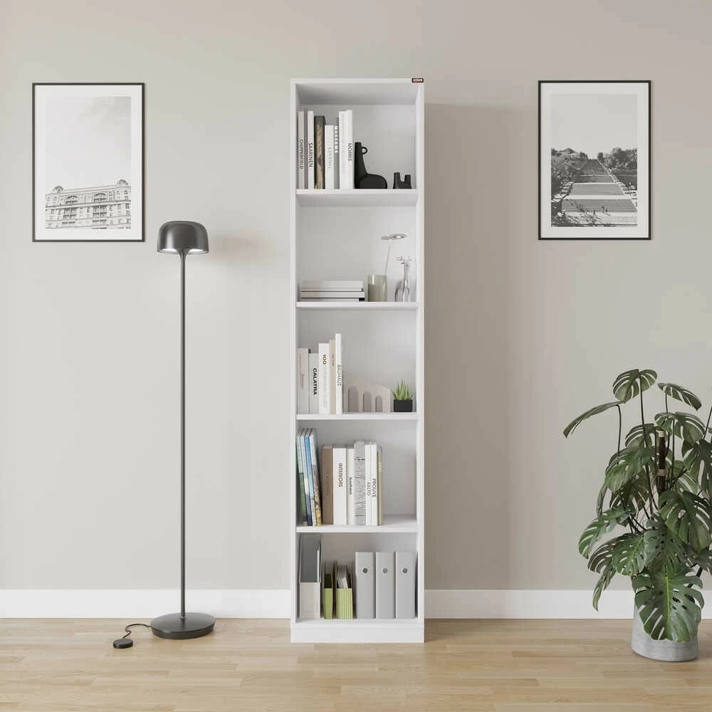 Raft librash Hanah Home, Ktp-325-Bb-1, ngjyrë e bardhë