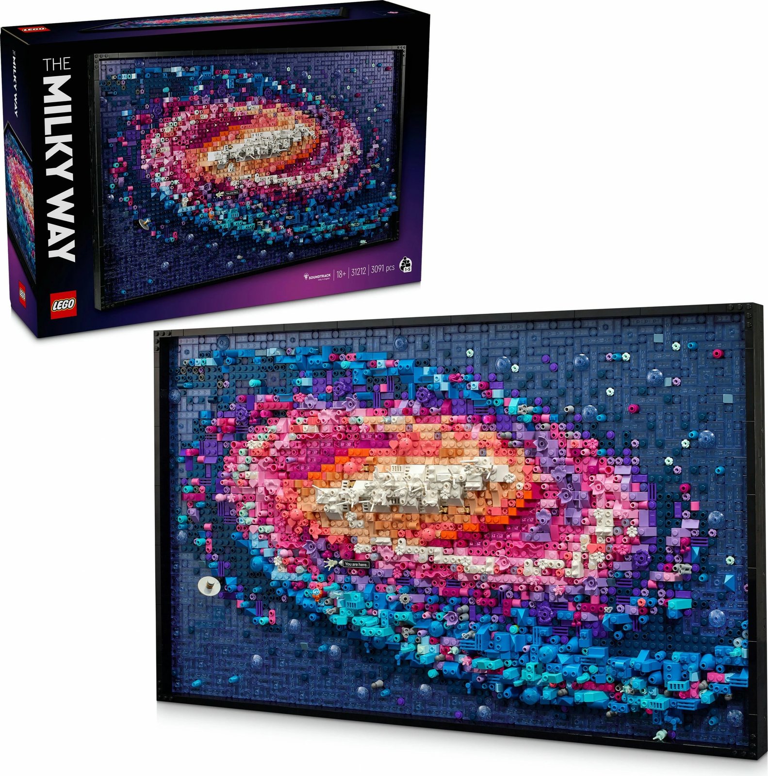 Set LEGO Galaxie Milky Way 31212, 3091 pjesë, mozaik dekorativ
