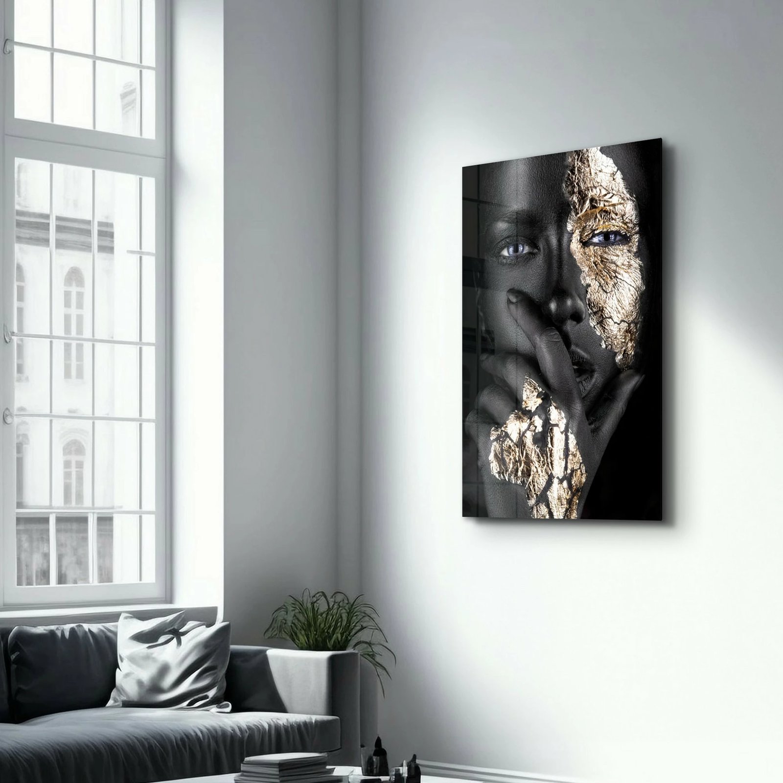 Pikturë dekorative prej xhami të temperuar, Wallity OGLS-8058, 46x72cm