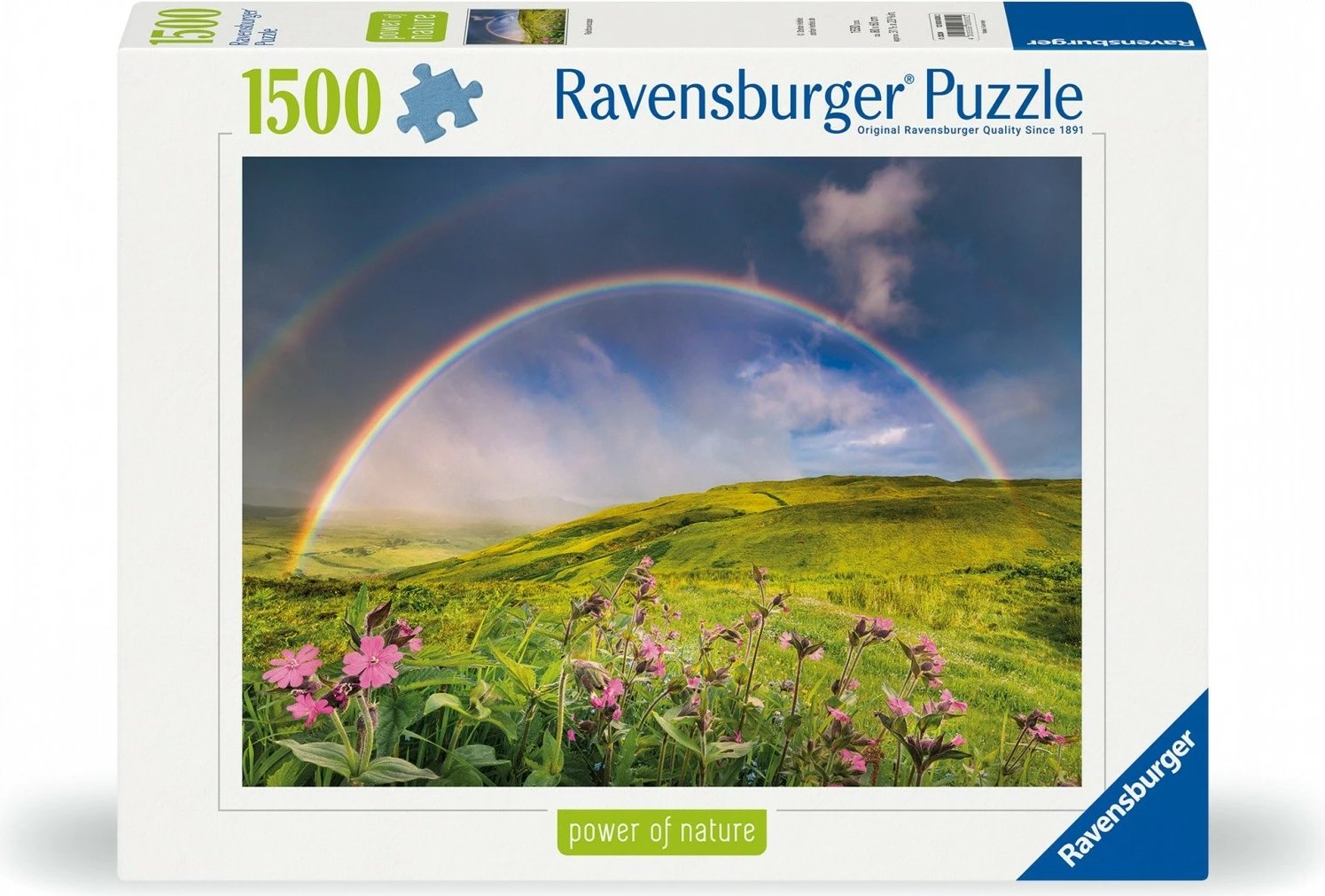 Puzzle Ravensburger 1500 pjesë Rainbow Over the Meadow, 70x50cm