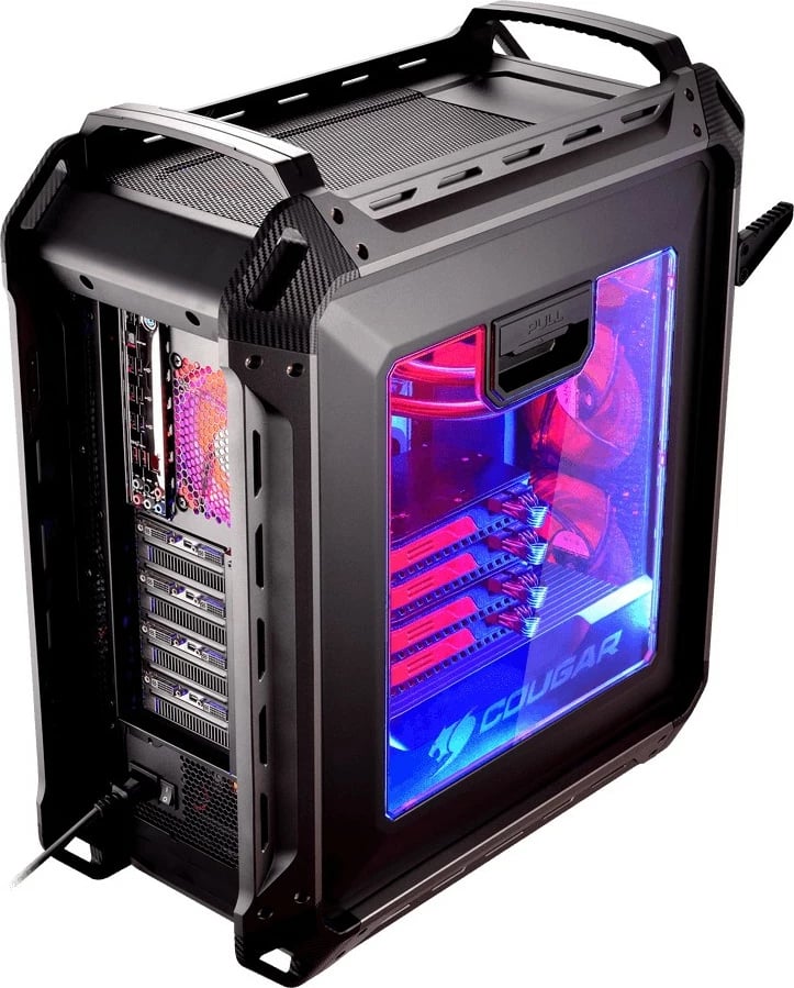 Kasë Cougar Panzer Max midi tower, e zezë