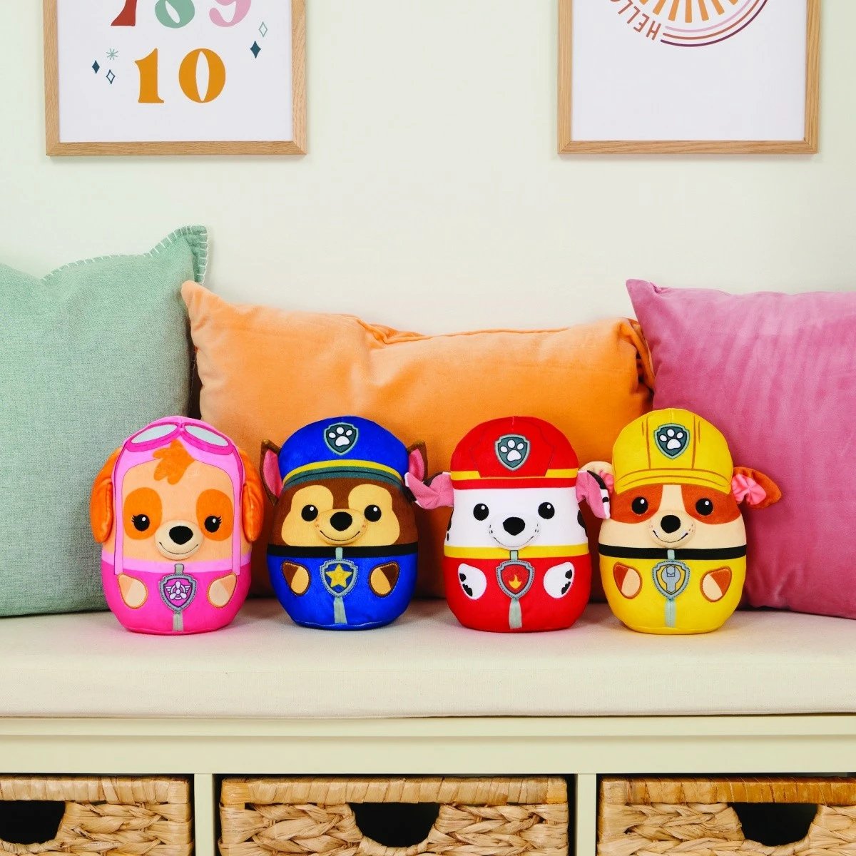Lodër pelushi Paw Patrol Spin Master Chase 20 cm, bezhë/blu/kafe/e verdhë
