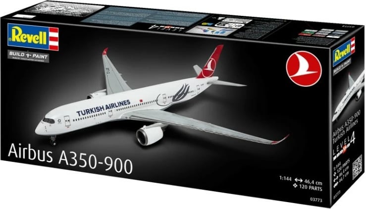 Model plastik avion Revell Airbus A350-900 Turkish Airlines, 1:144, 120 pjesë