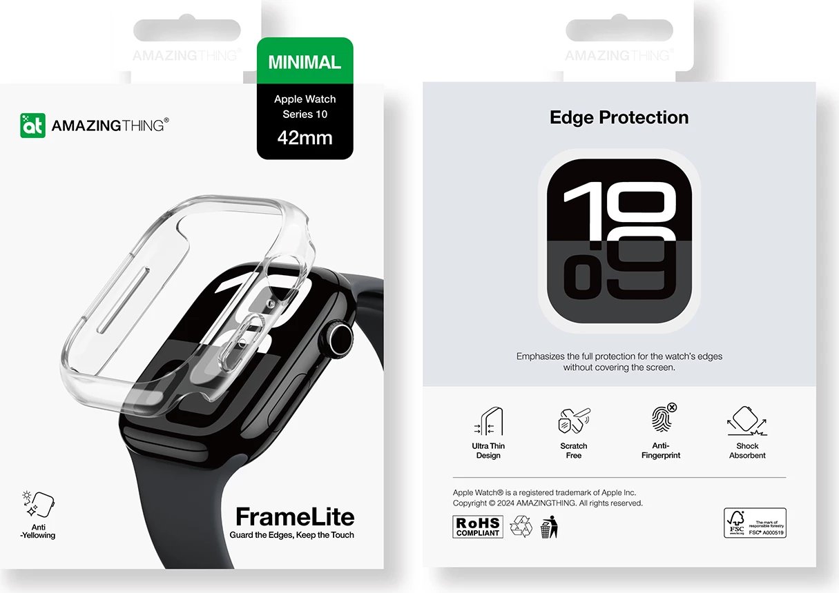 Mbështjellës AmazingThing Minimal Case për Apple Watch 42mm, Transparent