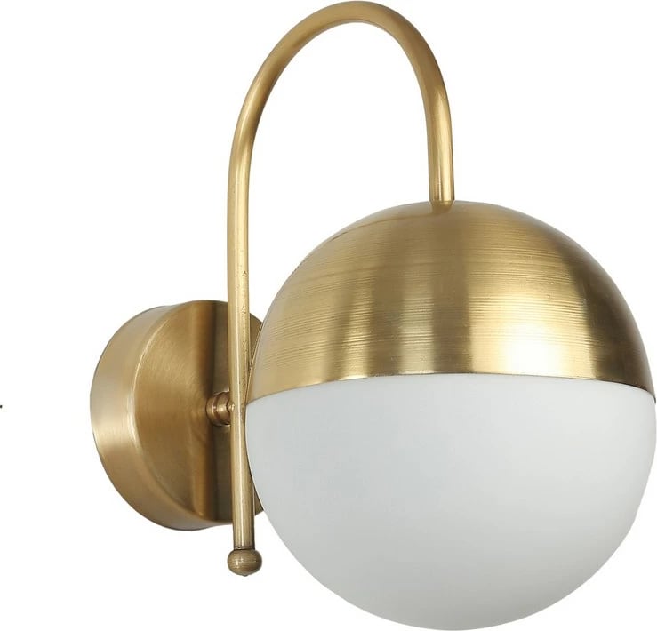 Llambë muri Opviq, model Küre, ngjyrë ari dhe e bardhë, 15cm