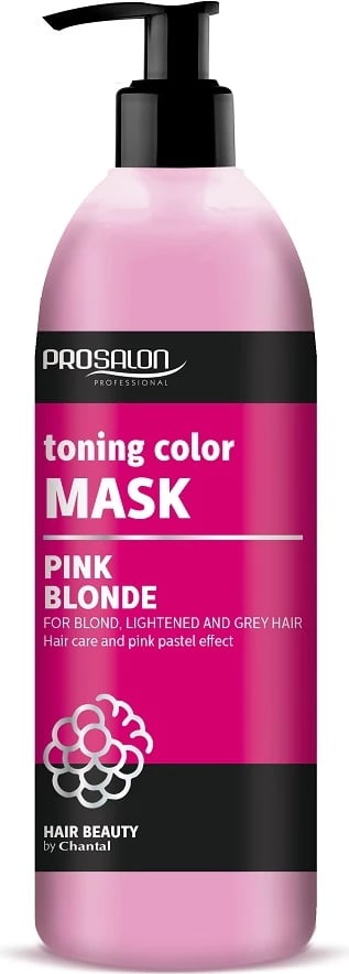 Maskë për flokë me ngjyrë Chantal Prosalon Toning Color Mask Pink Blonde për femra 500g