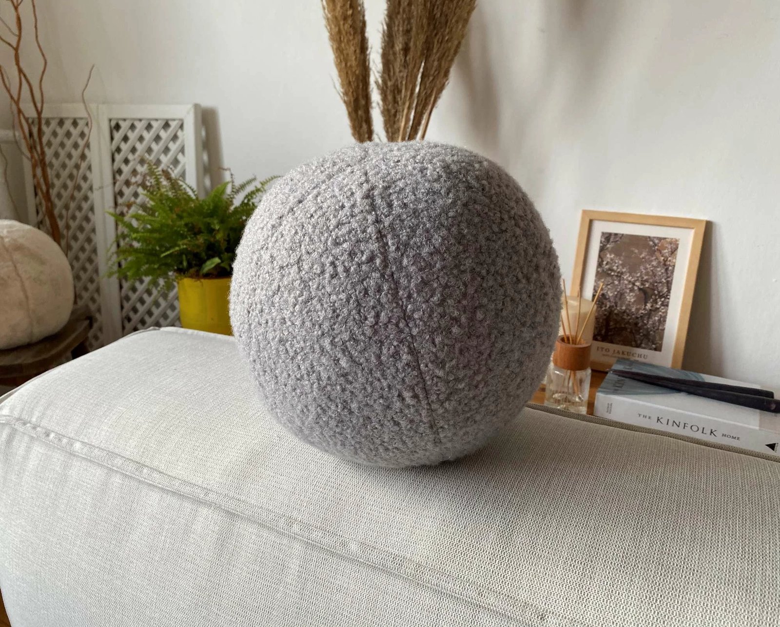 Jastëk dekorativ Evila Originals, Teddy Top 20, ngjyrë gri