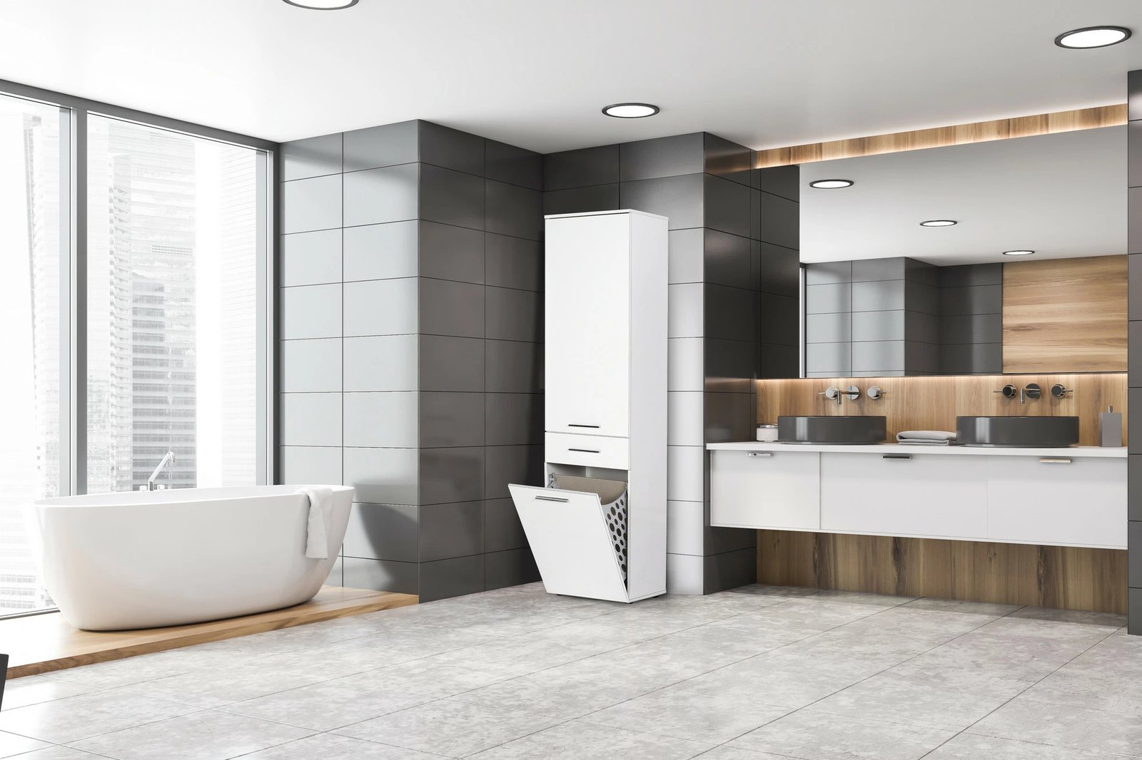 Dollap multifunksional, ngjyrë e bardhë, Hanah Home, Adr-621-Pp-1